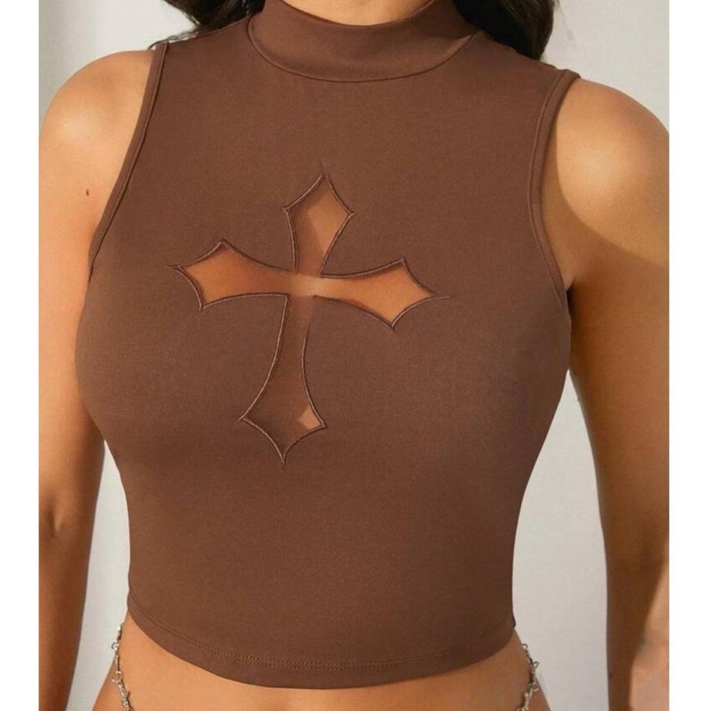 Cross Cutout Top